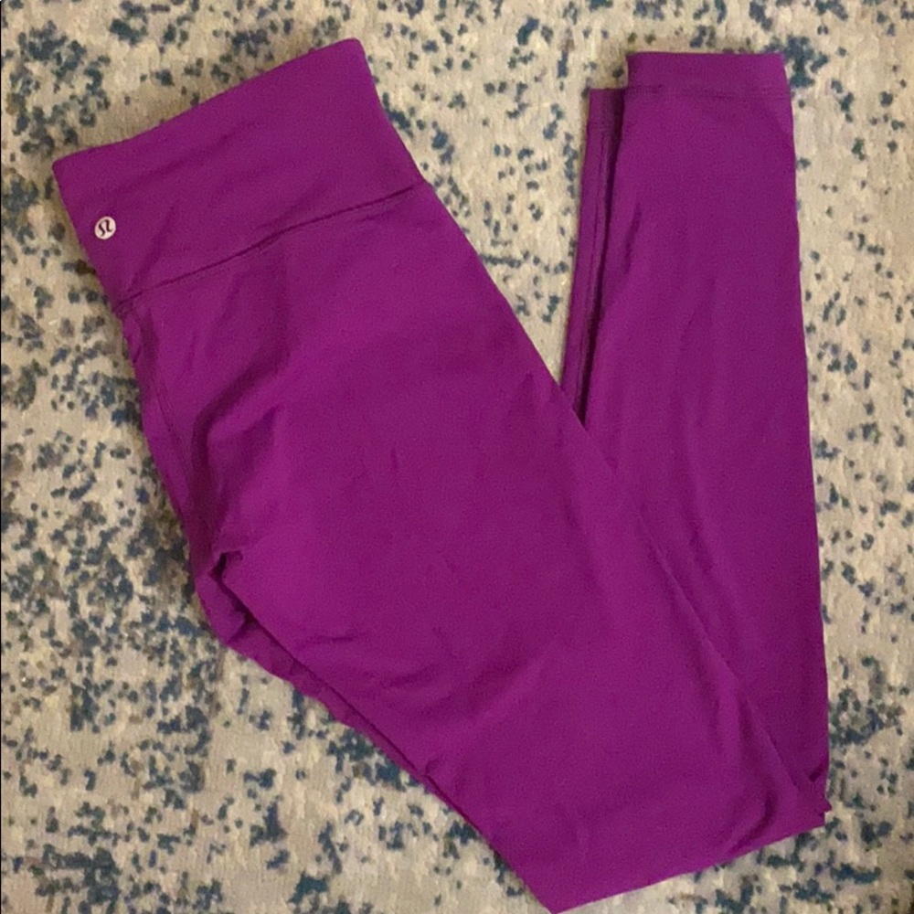 Lululemon purple full length thick leggings